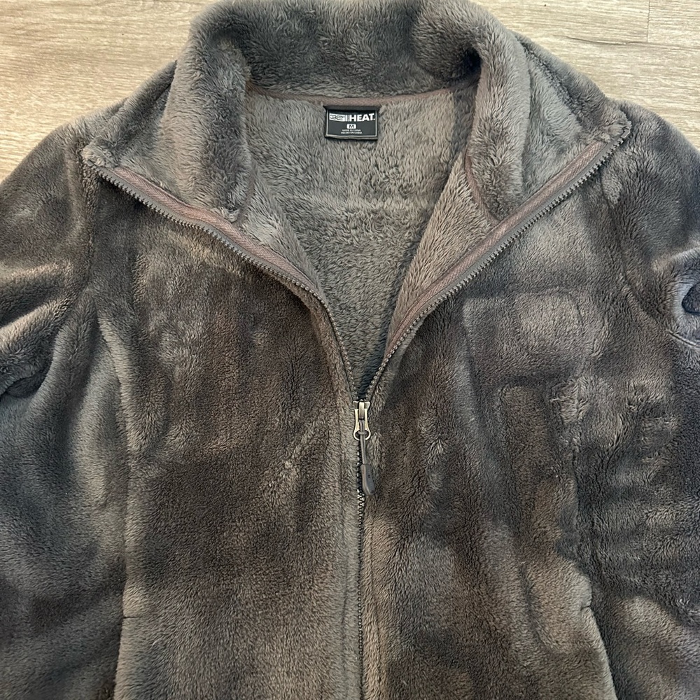 Gray faux fur sweater